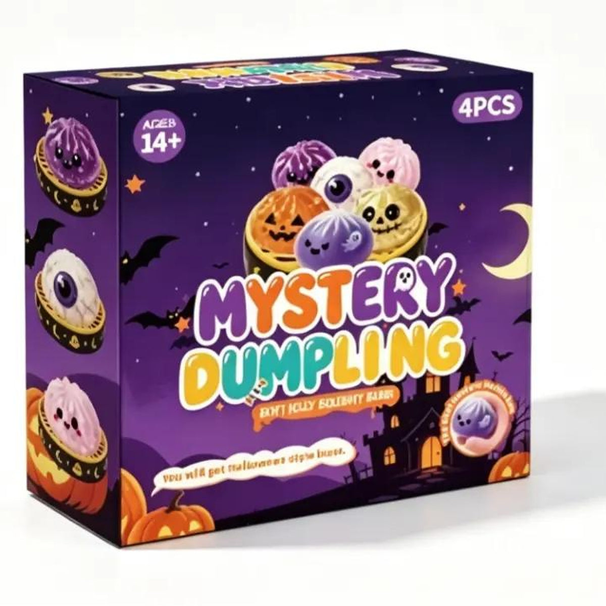 Crunchy Fidget Balls — Anti-Stress Squishy Toys for Teens - 4Pcs Halloween Bun Squishy Set (Non-crispy)