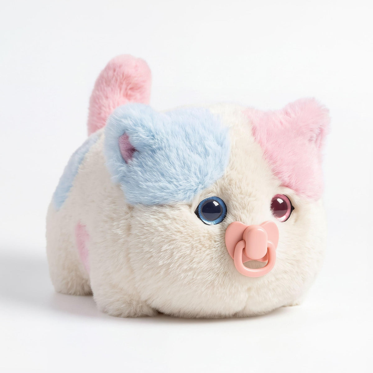 Interactive Fluffy Cat Plush Toy — for Kids Who Love Cuddles - Pink