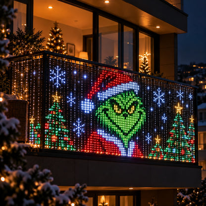 Smart Animated Christmas Lights — Balcony Decor