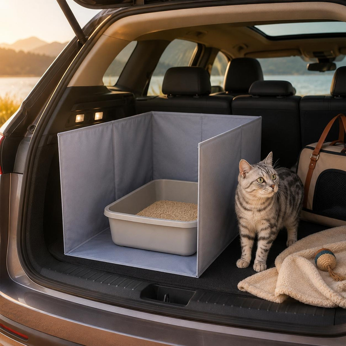 Foldable Cat Litter Box Splash Guard — for Cleaner Floors
