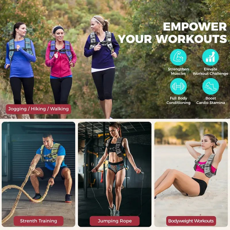Weighted Workout Vest — for Walking, Running and Training