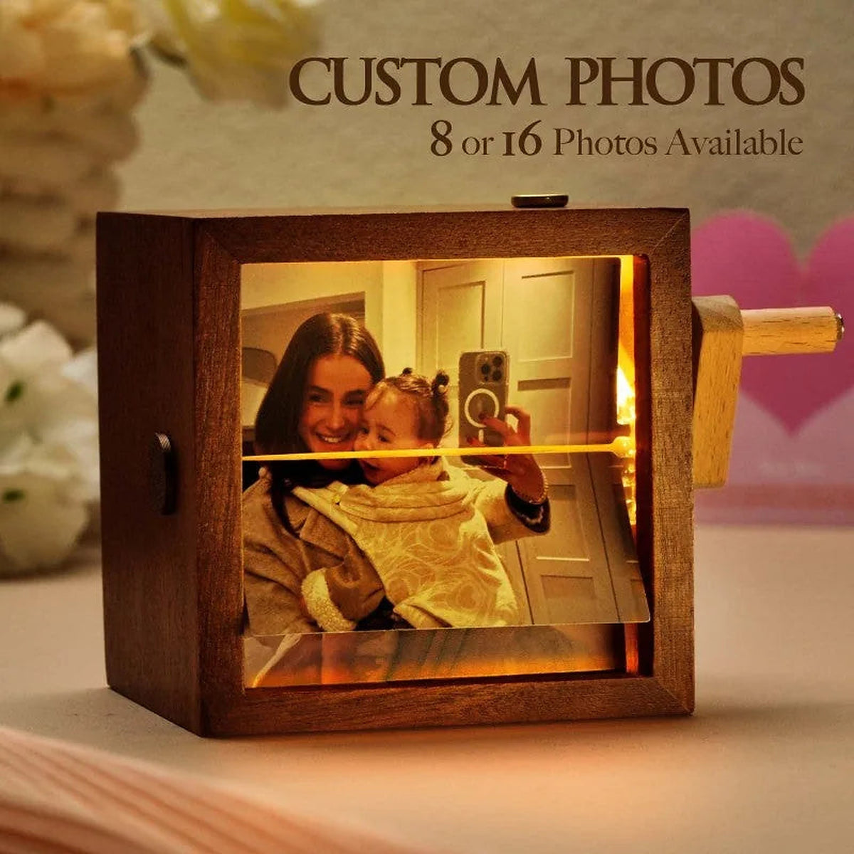 Lighted Flipbook Photo Box — Personalized 16-Photo Keepsake