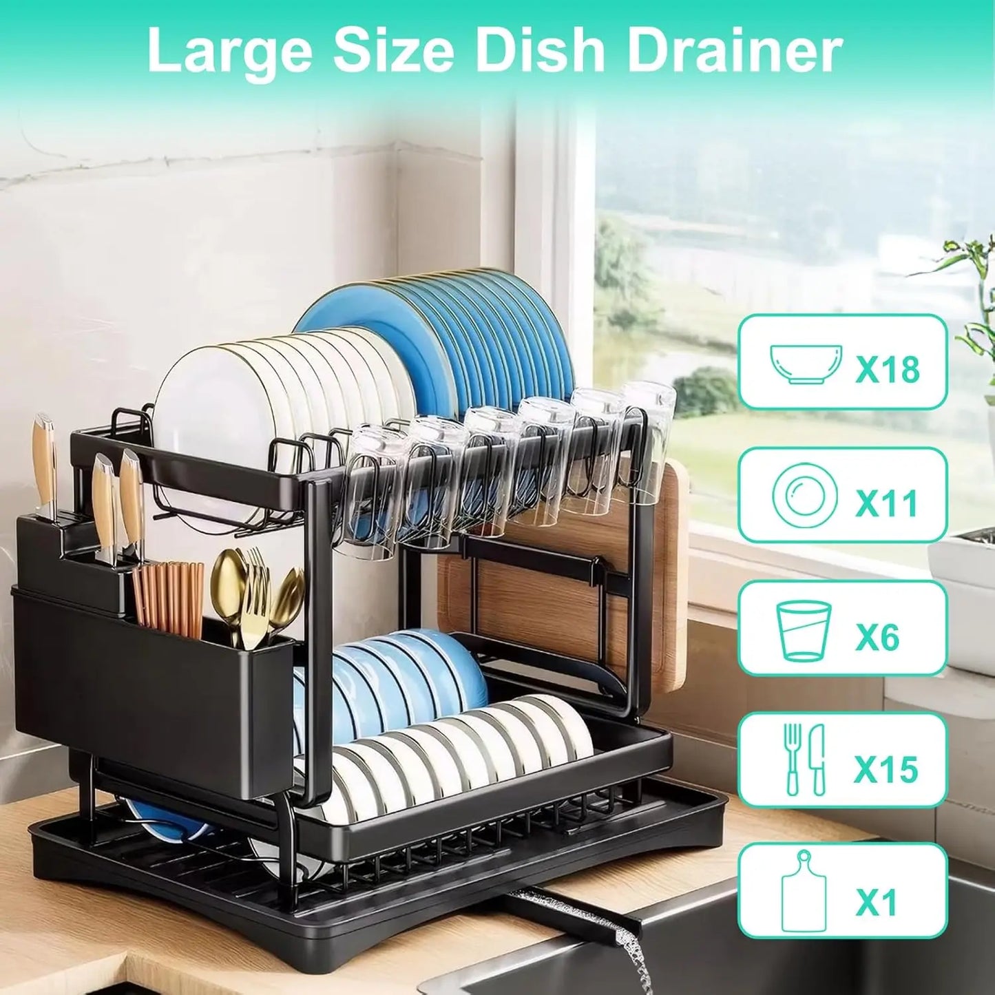 Kitchen Dish Drying Rack
