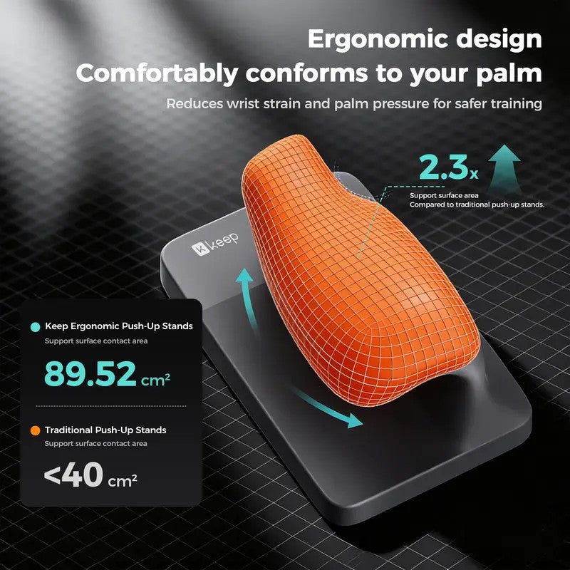 Ergonomic Push Up Bars — Home Workout Set with Mat