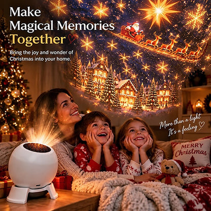 Christmas Projection Night Light — Festive Decor for Indoor Rooms