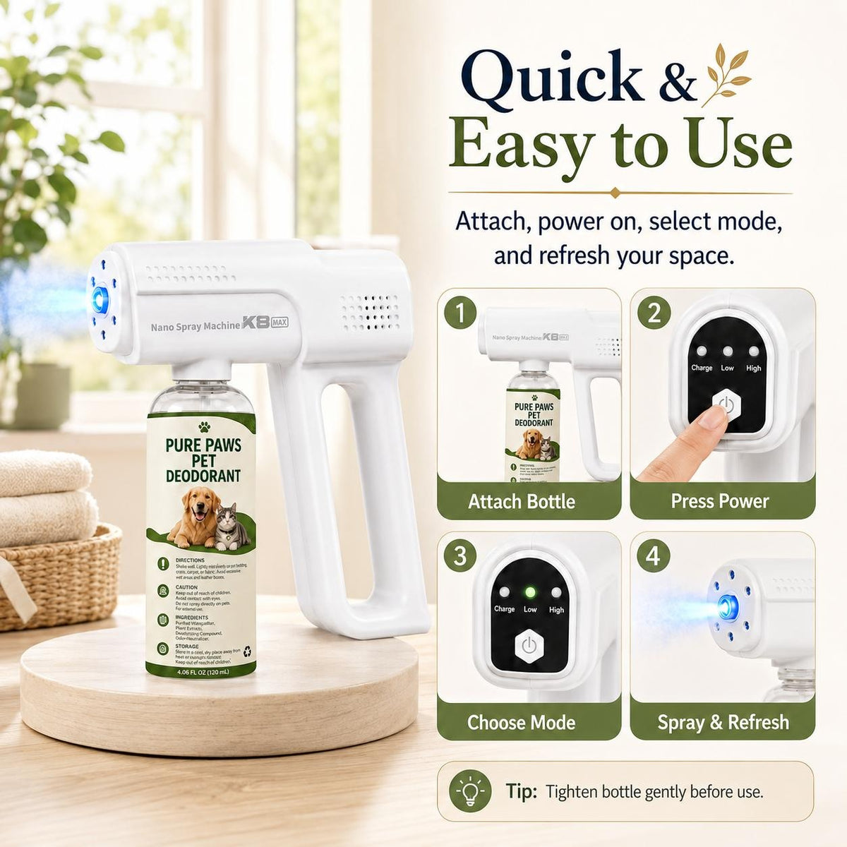 Pet Odor Eliminator Spray Kit — Probiotic Cleaner for Homes