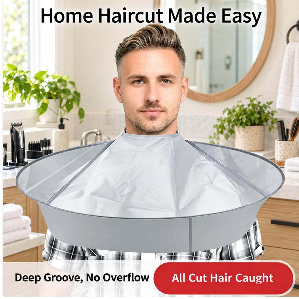 Waterproof Hair Cutting Cape — for Home and Salon Use