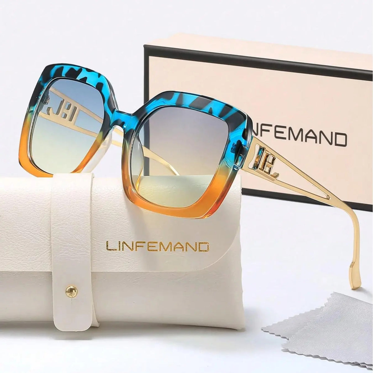 Vintage Leopard Sunglasses — Everyday Outdoor Style - Blue