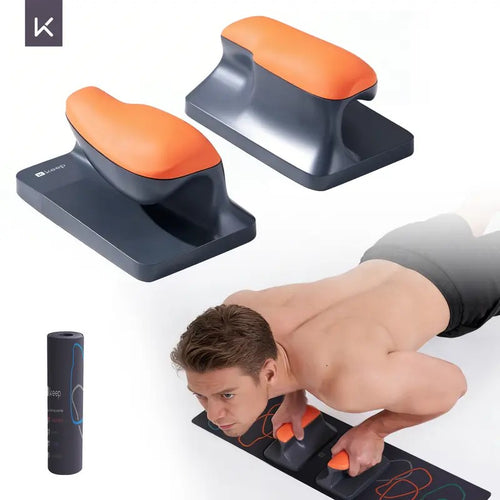 Ergonomic Push Up Bars — Home Workout Set with Mat