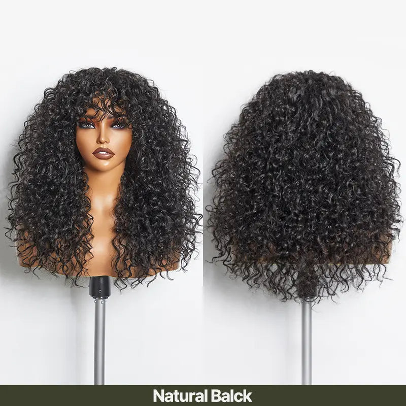 Boho Curly Wig with Bangs