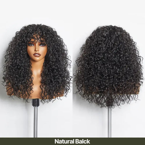 Boho Curly Wig with Bangs