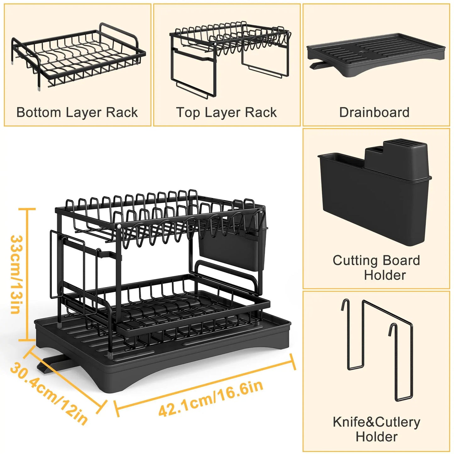 Kitchen Dish Drying Rack