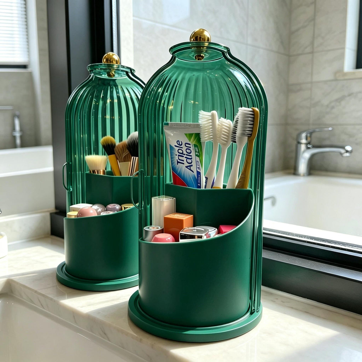 360° Rotating Toothbrush Holder — for Bathroom and Vanity