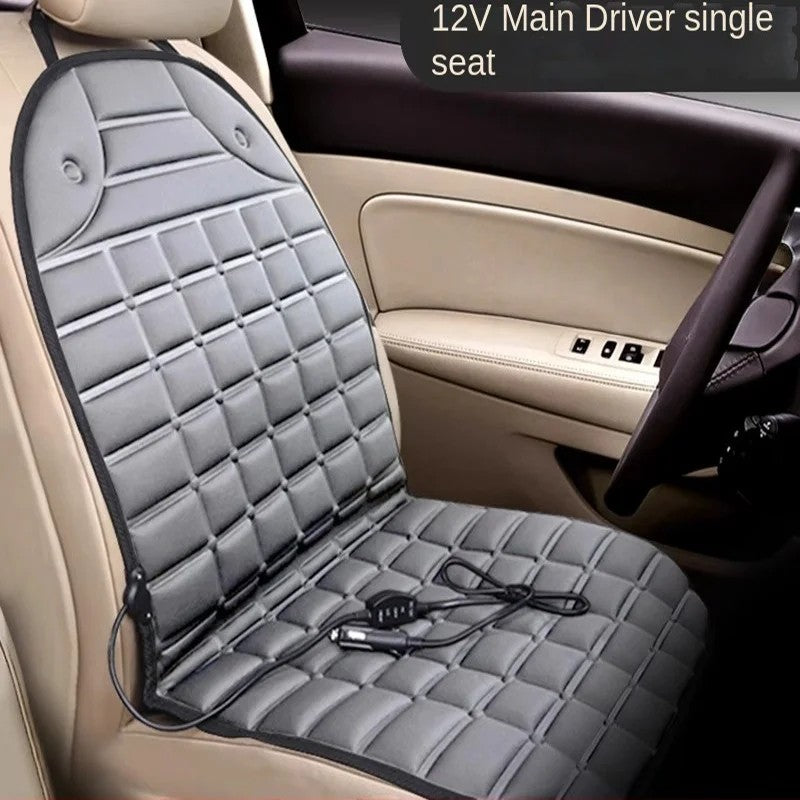 Heated Car Seat Cushion — Warm Winter Driving - 12V grey