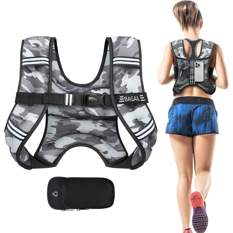 Weighted Workout Vest — for Walking, Running and Training - Camouflage