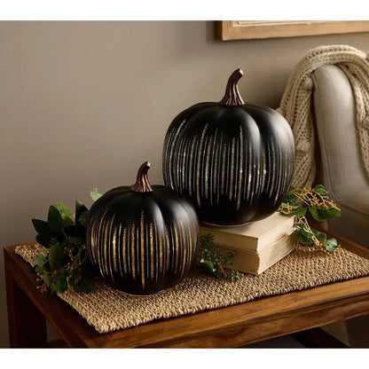Glass Pumpkins — Lighted Halloween Decor