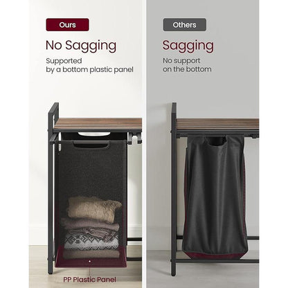 Compartmentalized Laundry Hamper — Sorter with Shelf
