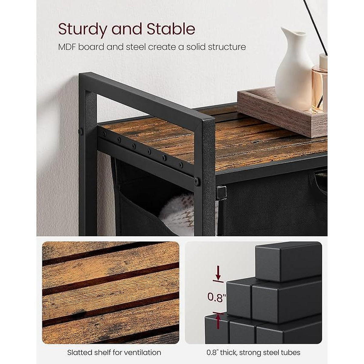 Compartmentalized Laundry Hamper — Sorter with Shelf