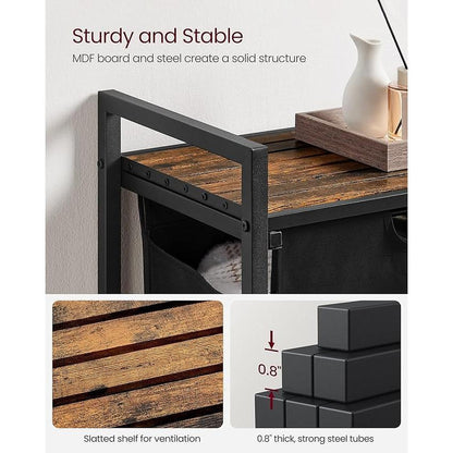Compartmentalized Laundry Hamper — Sorter with Shelf