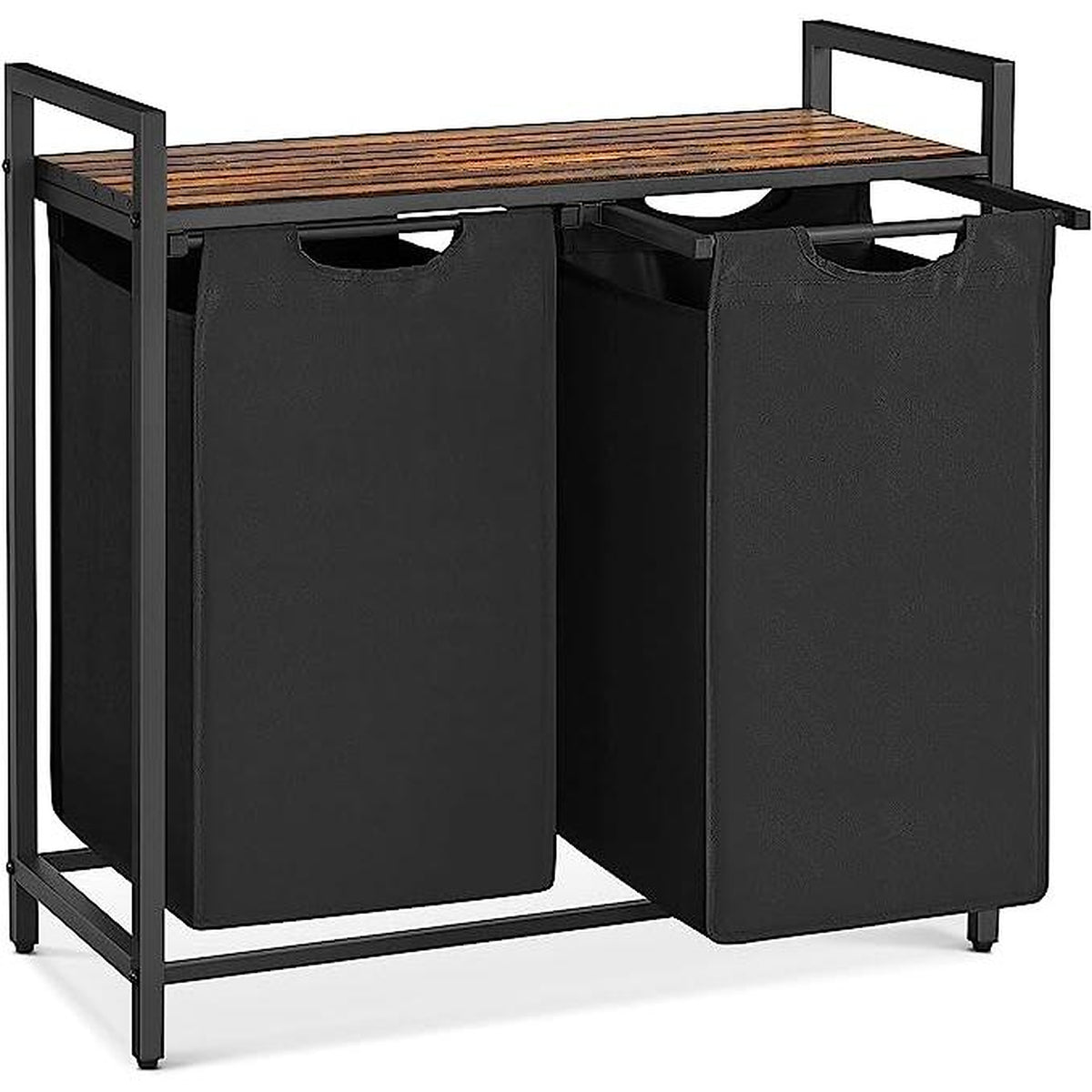 Compartmentalized Laundry Hamper — Sorter with Shelf
