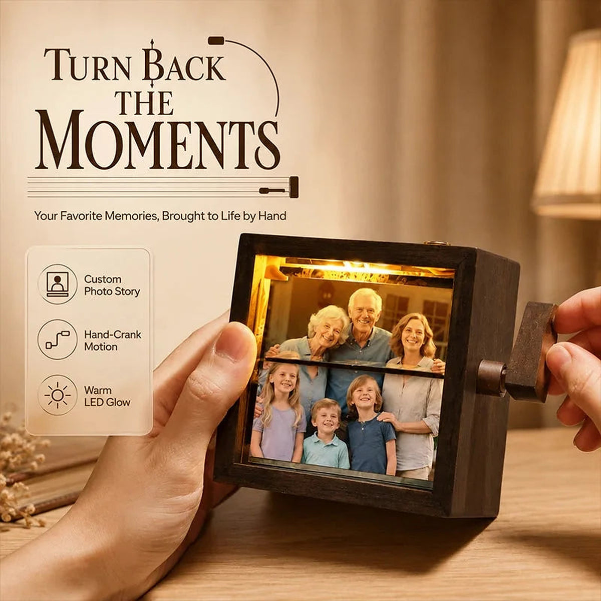 Lighted Flipbook Photo Box — Personalized 16-Photo Keepsake