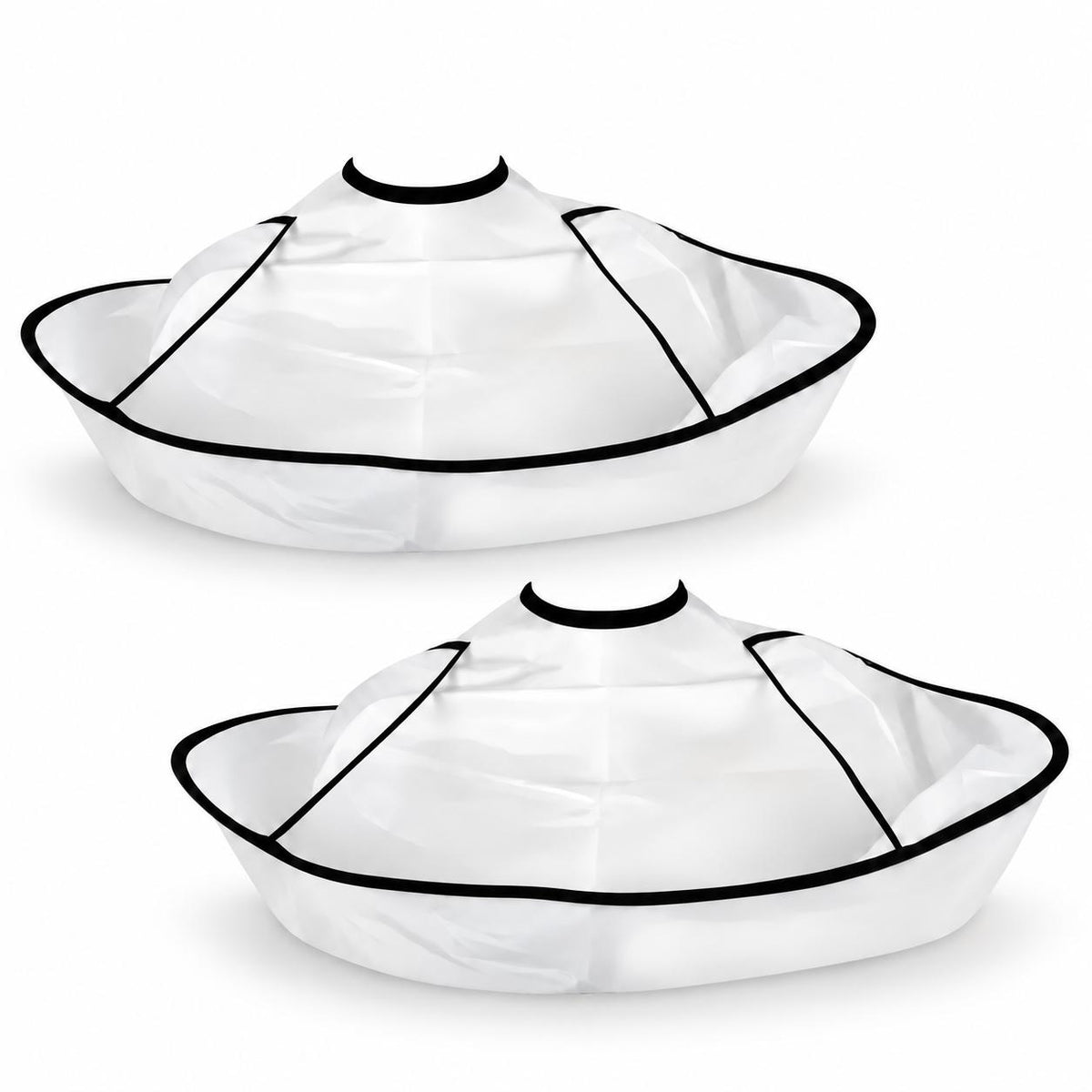 Waterproof Hair Cutting Cape — for Home and Salon Use - White 2 PCS