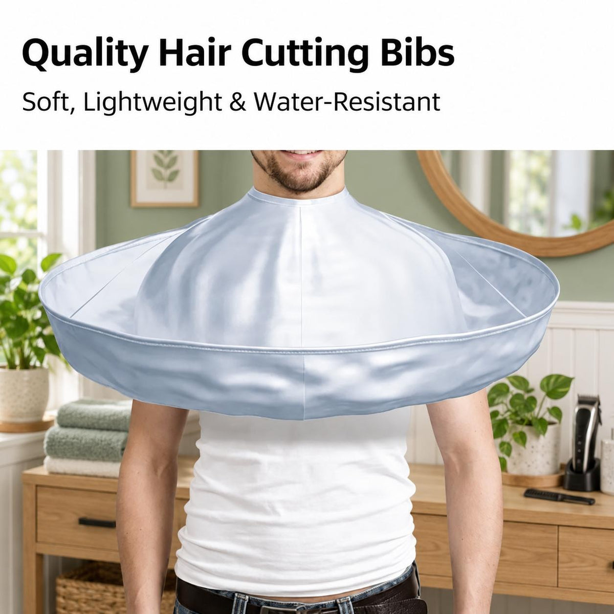 Waterproof Hair Cutting Cape — for Home and Salon Use