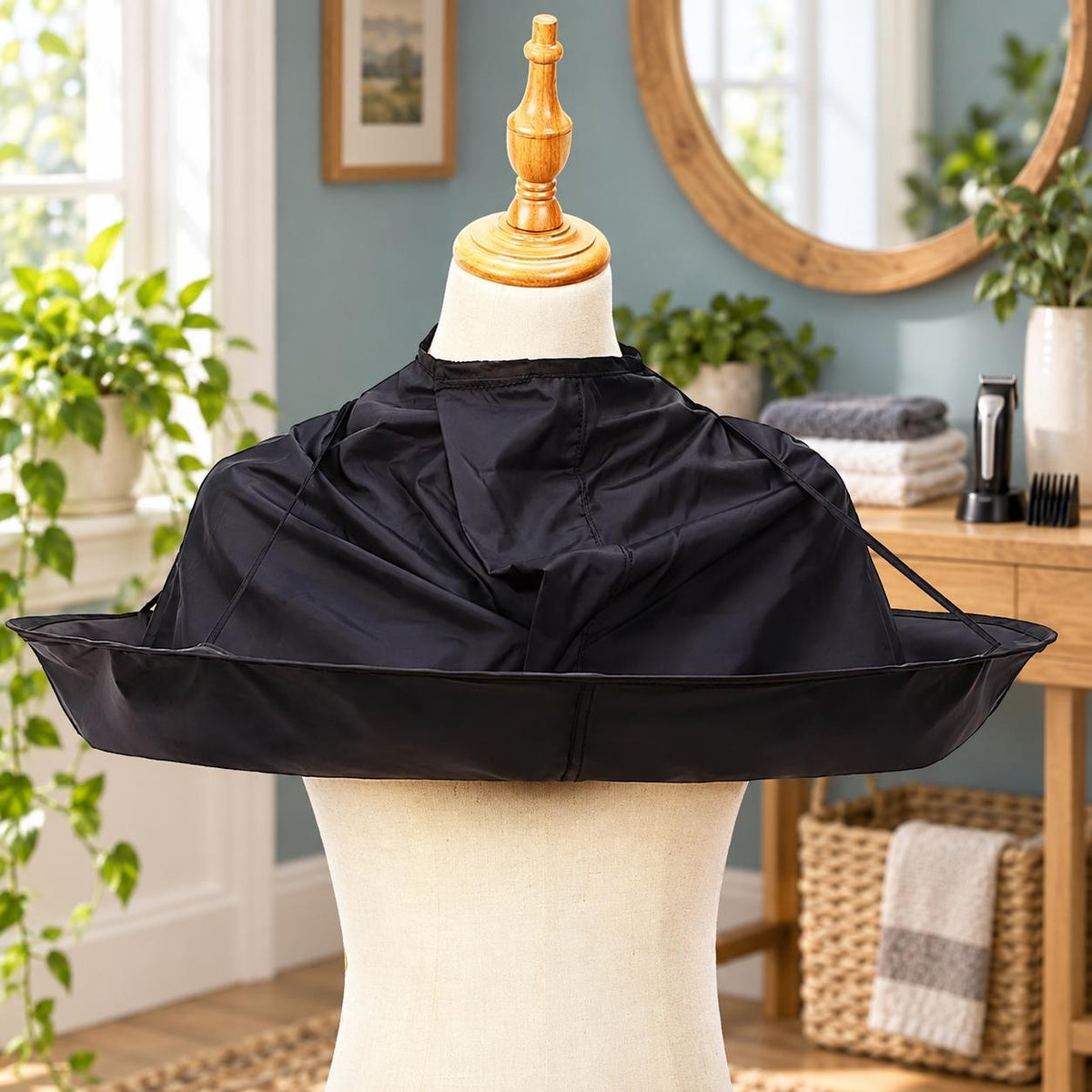 Waterproof Hair Cutting Cape — for Home and Salon Use