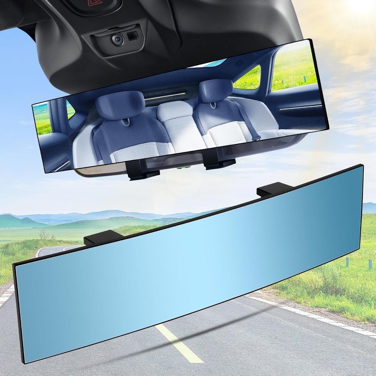 Wide-Angle Rearview Mirror — for Cars, SUVs and Trucks