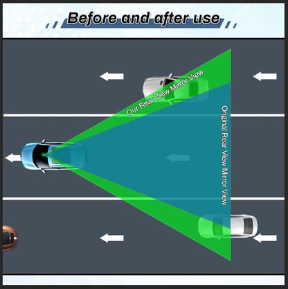 Wide-Angle Rearview Mirror — for Cars, SUVs and Trucks