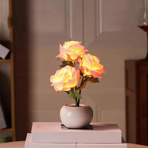 Tulip LED Night Light — Decor for Living Rooms and Bedrooms - Pink Rose
