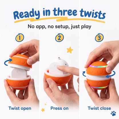 Interactive Moving Dog Ball — Self-Rolling Toy for Dogs