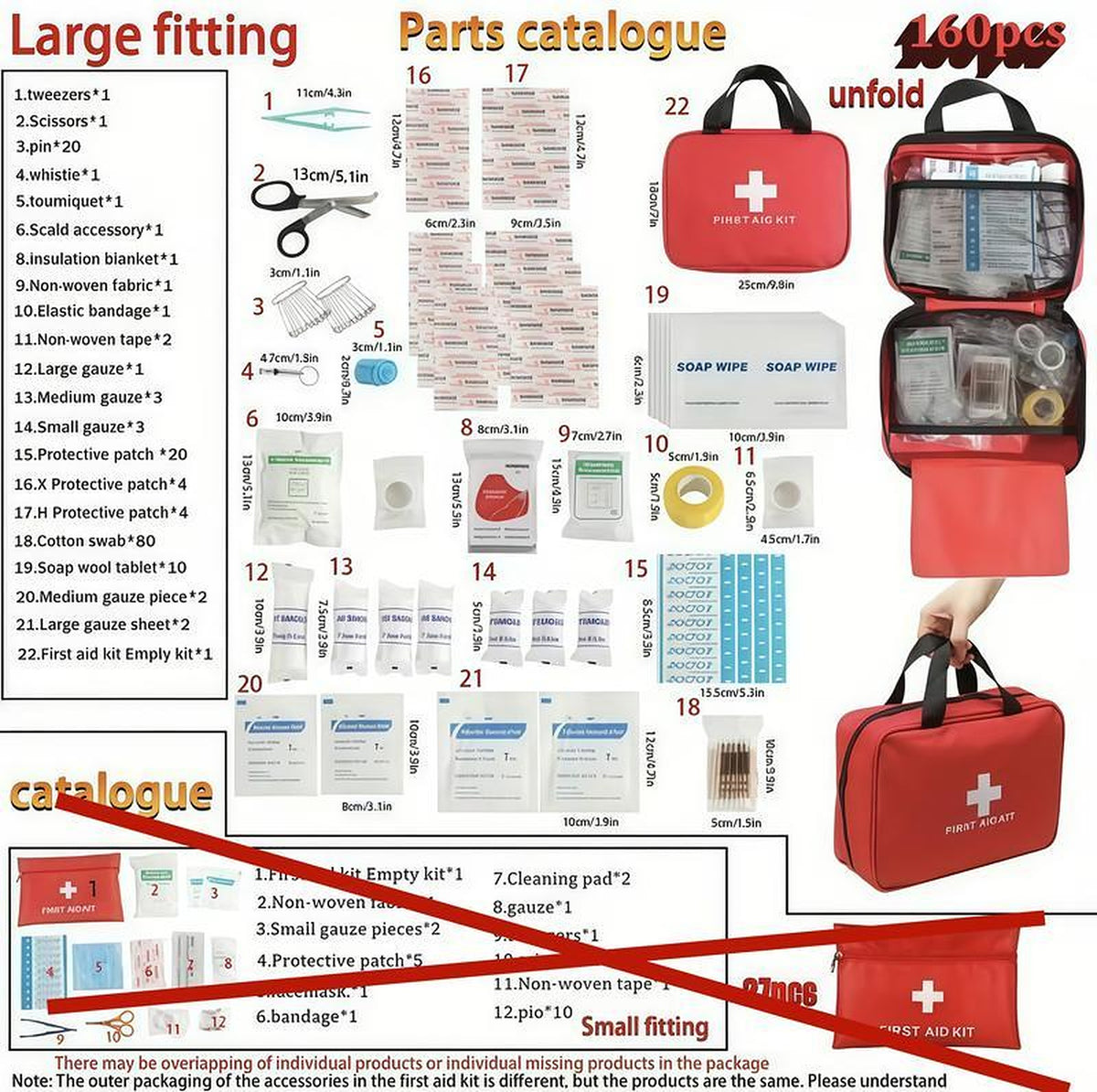 330-Piece First Aid Kit — for Home and Outdoors