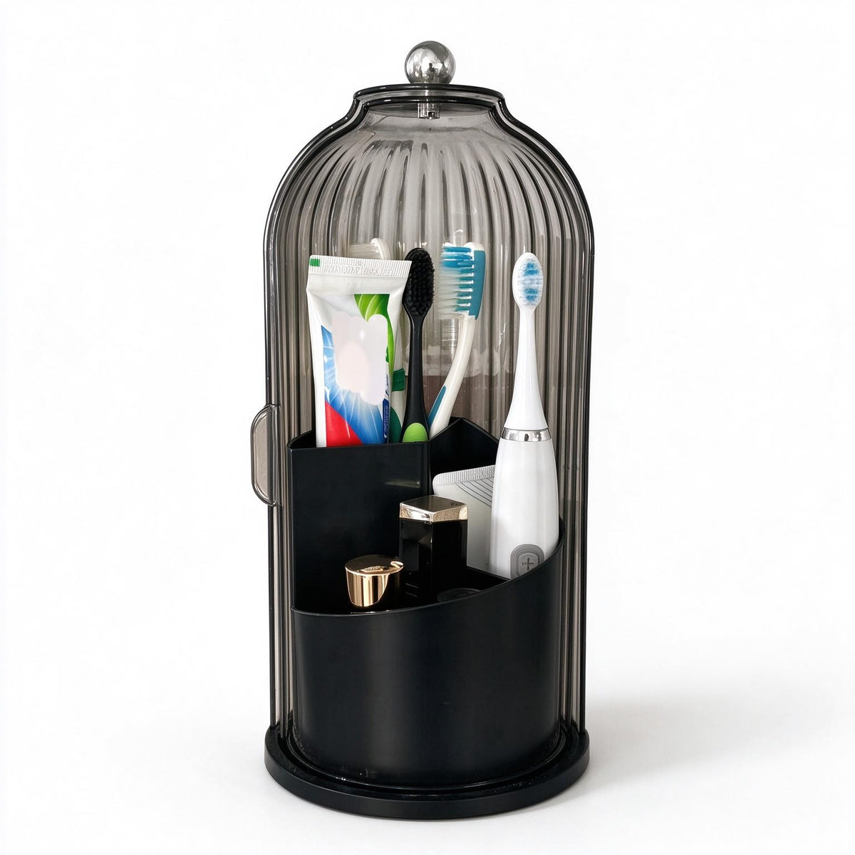 360° Rotating Toothbrush Holder — for Bathroom and Vanity - Black