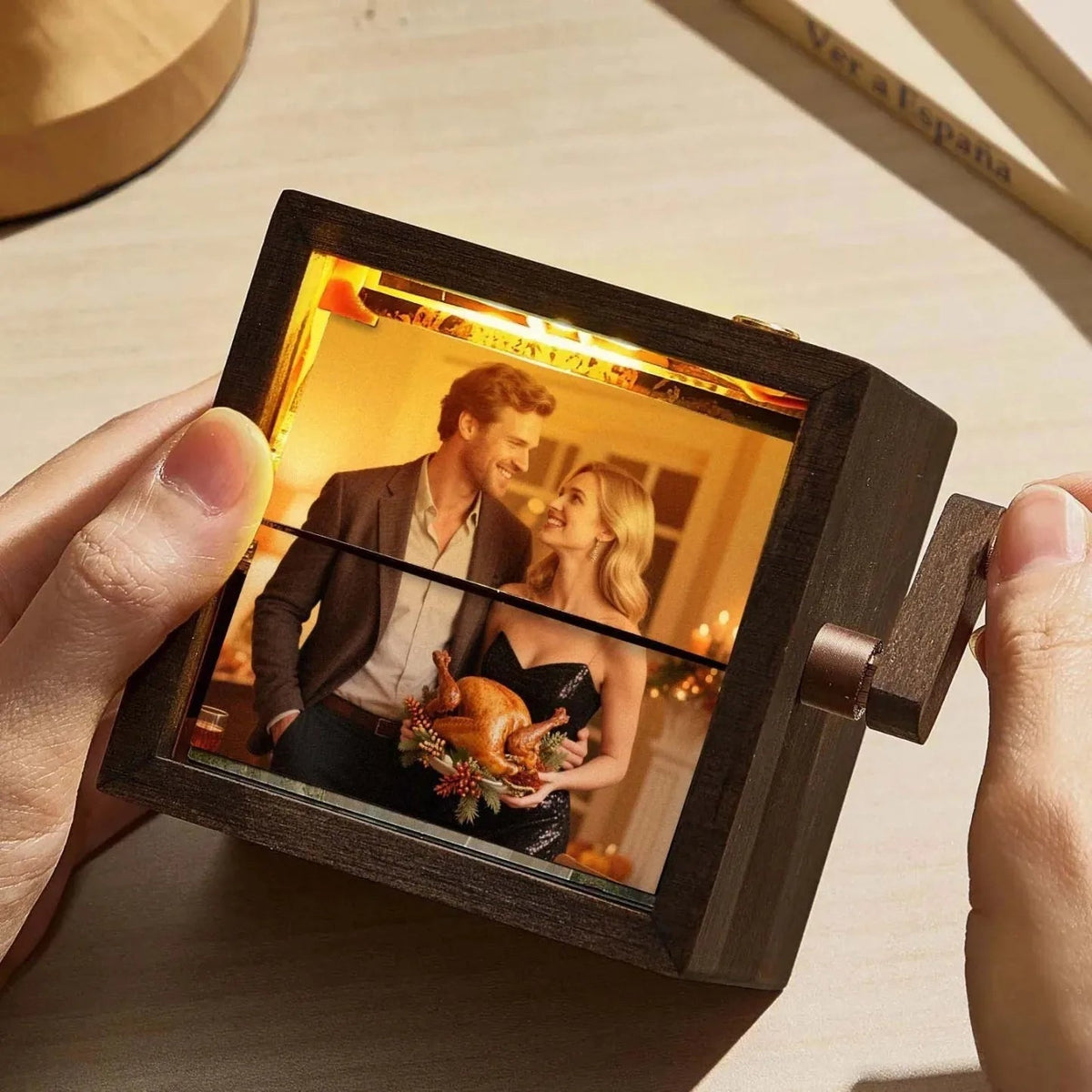Lighted Flipbook Photo Box — Personalized 16-Photo Keepsake