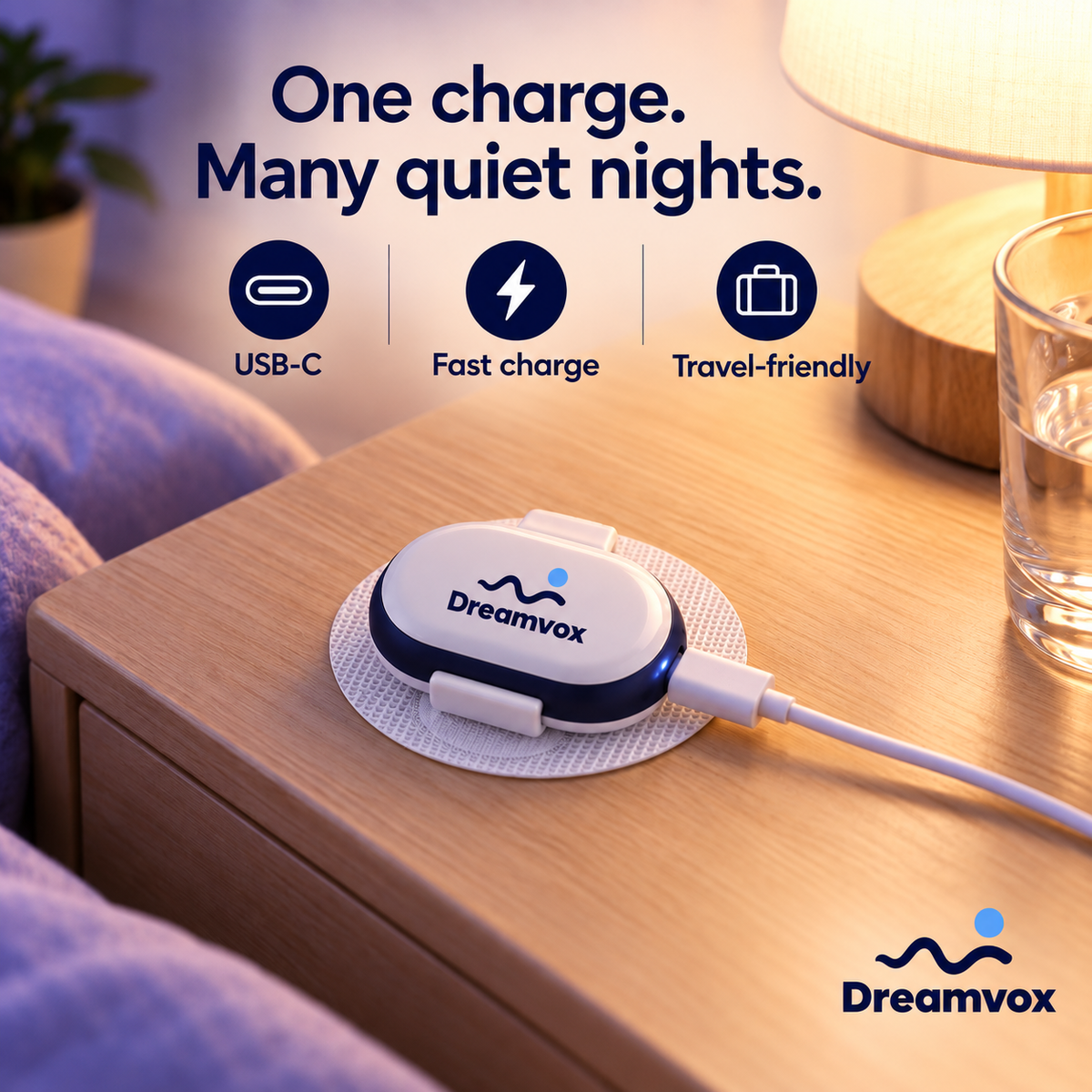 Dreamvox™ Smart Anti Snoring Device — For Quieter Nights Together