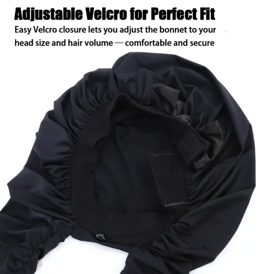 Silk Satin Bonnet for Long Braids — Anti-Slip Sleep Cap