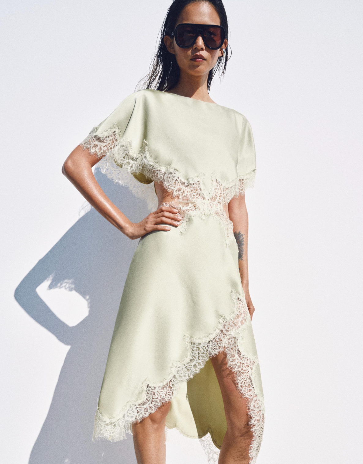 LACE CUT-OUT DRESS