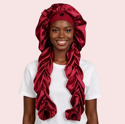 Silk Satin Hair Bonnet — Braid Protection Cap For Sleeping