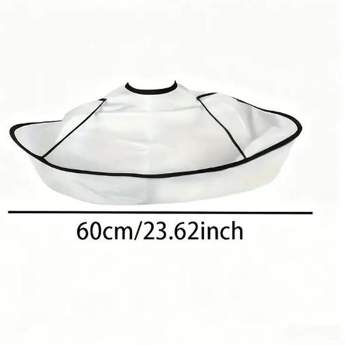 Waterproof Hair Cutting Cape — for Home and Salon Use - White 1 PC