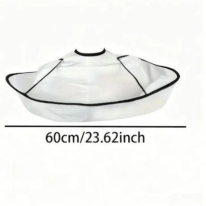 Waterproof Hair Cutting Cape — for Home and Salon Use - White 1 PC