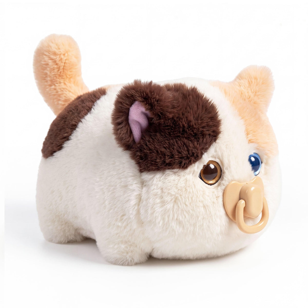 Interactive Fluffy Cat Plush Toy — for Kids Who Love Cuddles - Brown
