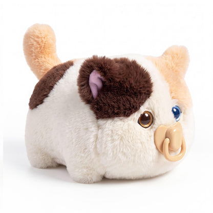 Interactive Fluffy Cat Plush Toy — for Kids Who Love Cuddles - Brown