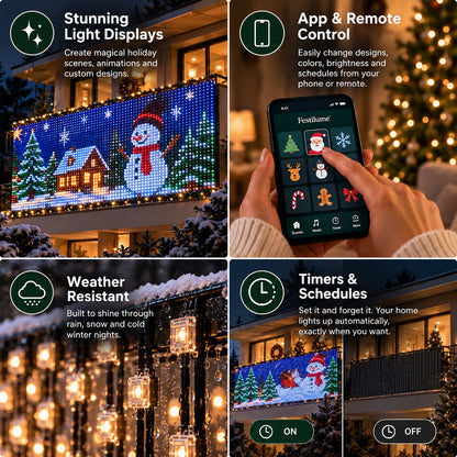 Smart Animated Christmas Lights — Balcony Decor
