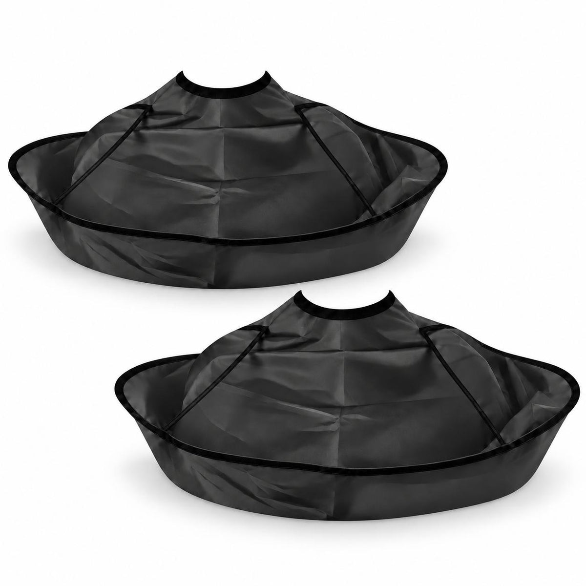 Waterproof Hair Cutting Cape — for Home and Salon Use - Black 2 PCS