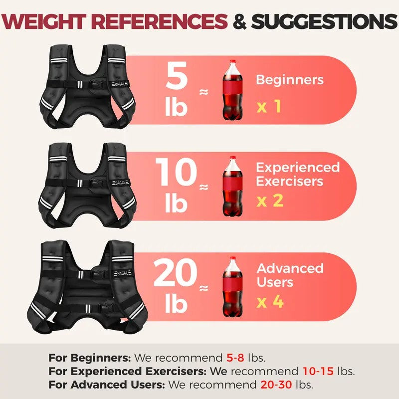 Weighted Workout Vest — for Walking, Running and Training