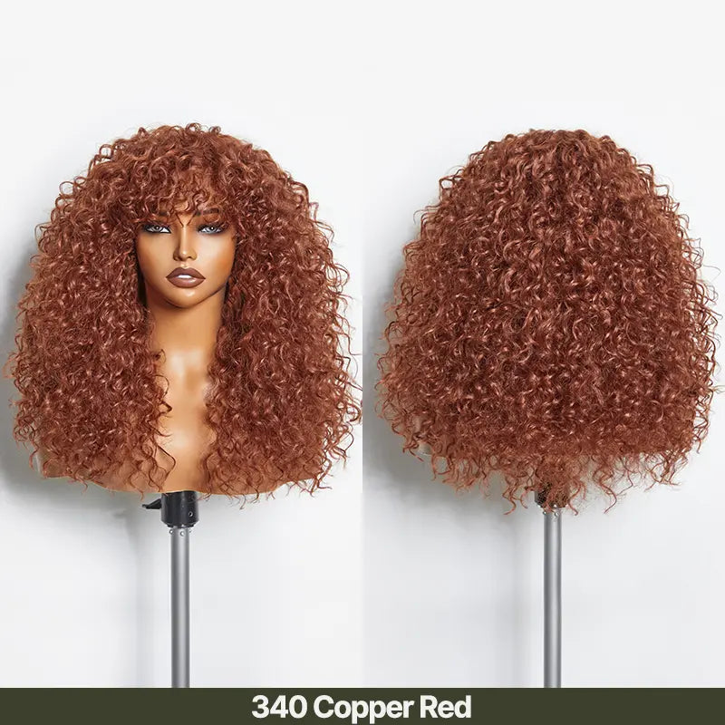 Boho Curly Wig with Bangs