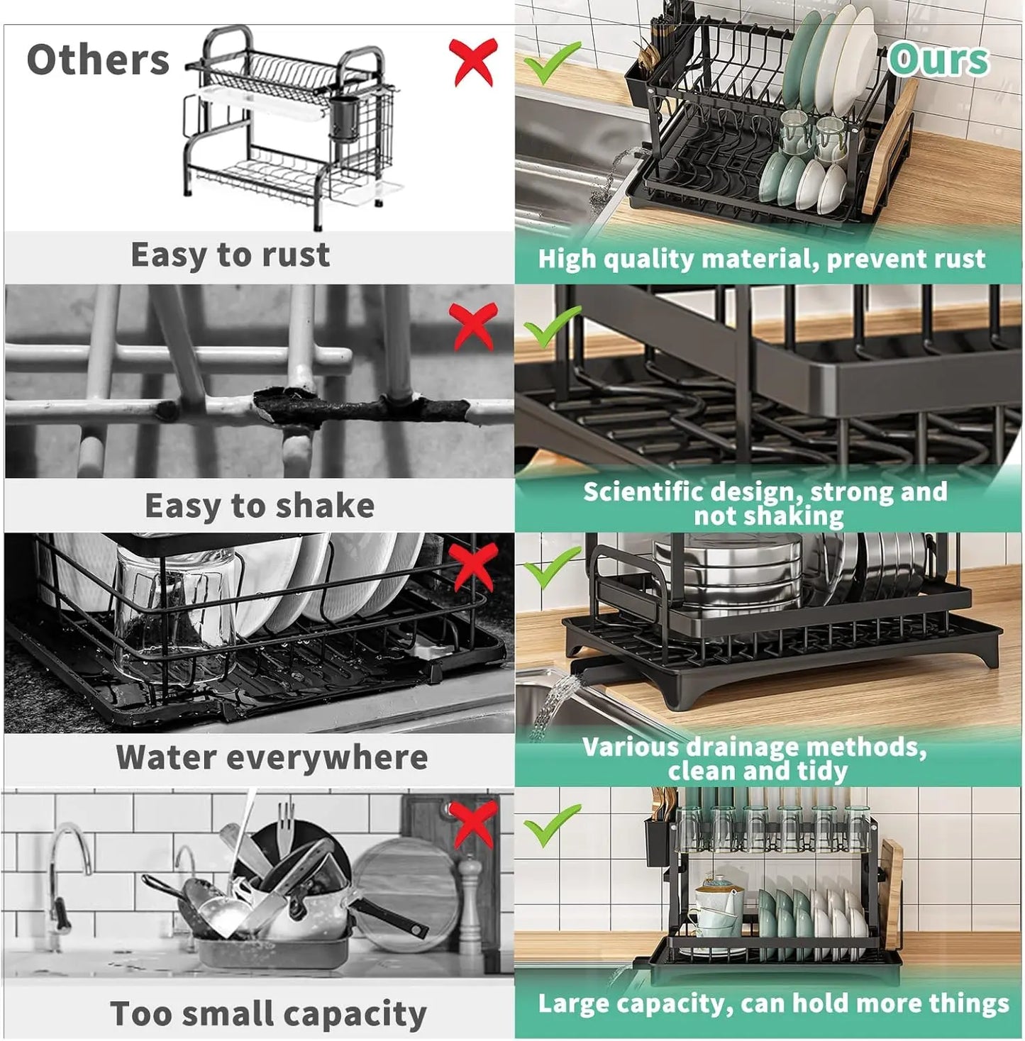 Kitchen Dish Drying Rack