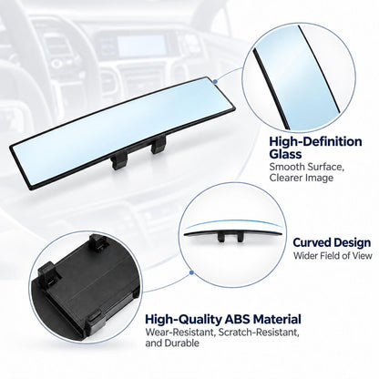 Wide-Angle Rearview Mirror — for Cars, SUVs and Trucks