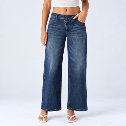 Low Rise Baggy Wide Leg Jeans — Relaxed Casual Style